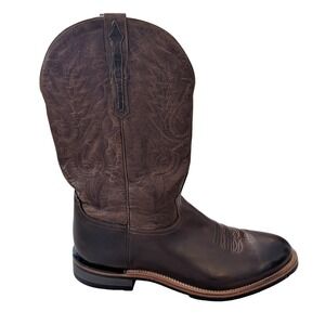 Lucchese Bootmaker Men's Rusty Brown Leather Western Cowboy Boots- Size 14 D